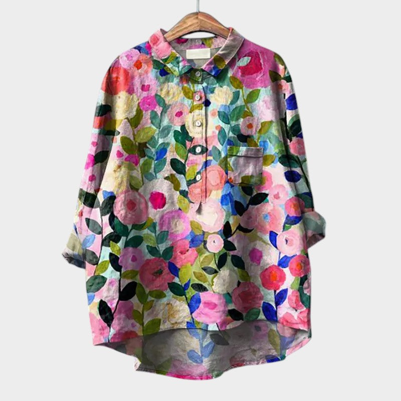 Lovina | Premium Blouse with Lace Trim