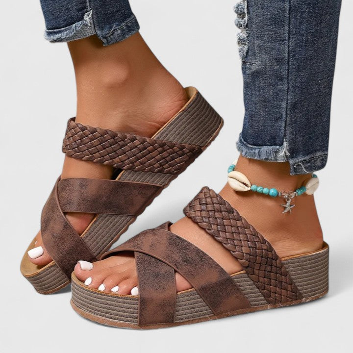 Amelia | Orthopedic Leather Strap Sandals