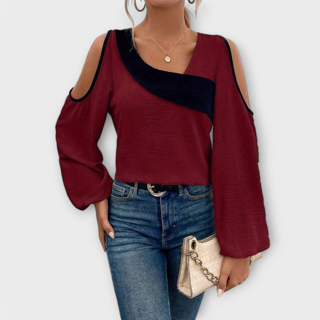 Blouse with Square Neckline