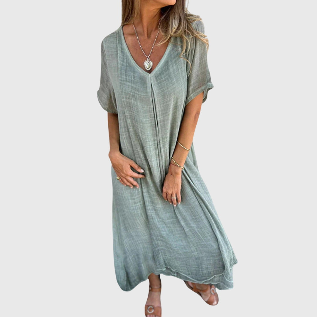 Fiona™ – Elegant Lightweight V-Neck Dress