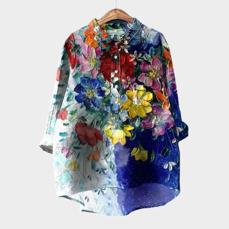 Lena | Premium Blouse with Floral Embroidery