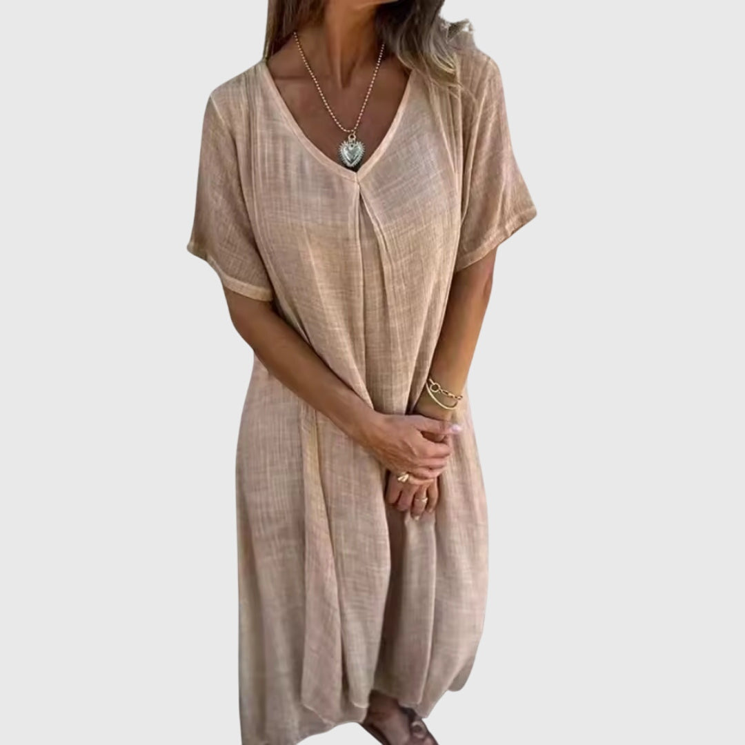 Fiona™ – Elegant Lightweight V-Neck Dress