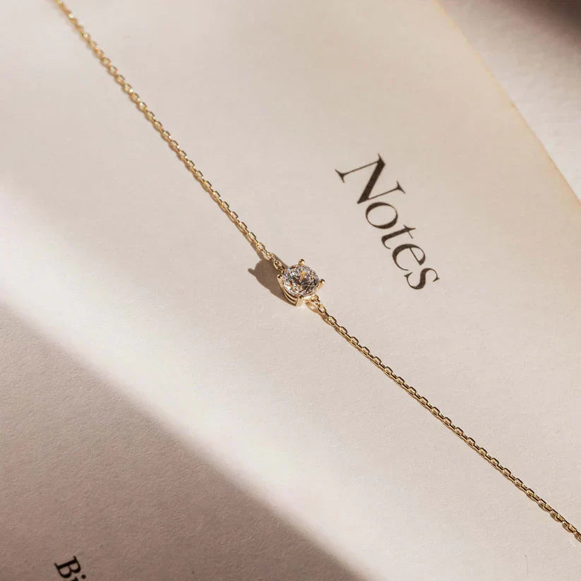 Dalynette | Bracelet with Moissanite Stones 14k Gold