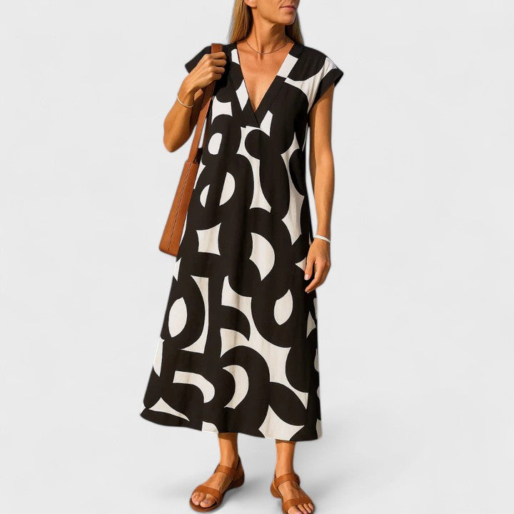 Valery™ | Flowing V-Neck Dress